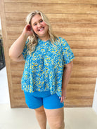 Skip in My Step Top-110 Short Sleeve Top-Southern Grace-Heathered Boho Boutique, Women's Fashion and Accessories in Palmetto, FL