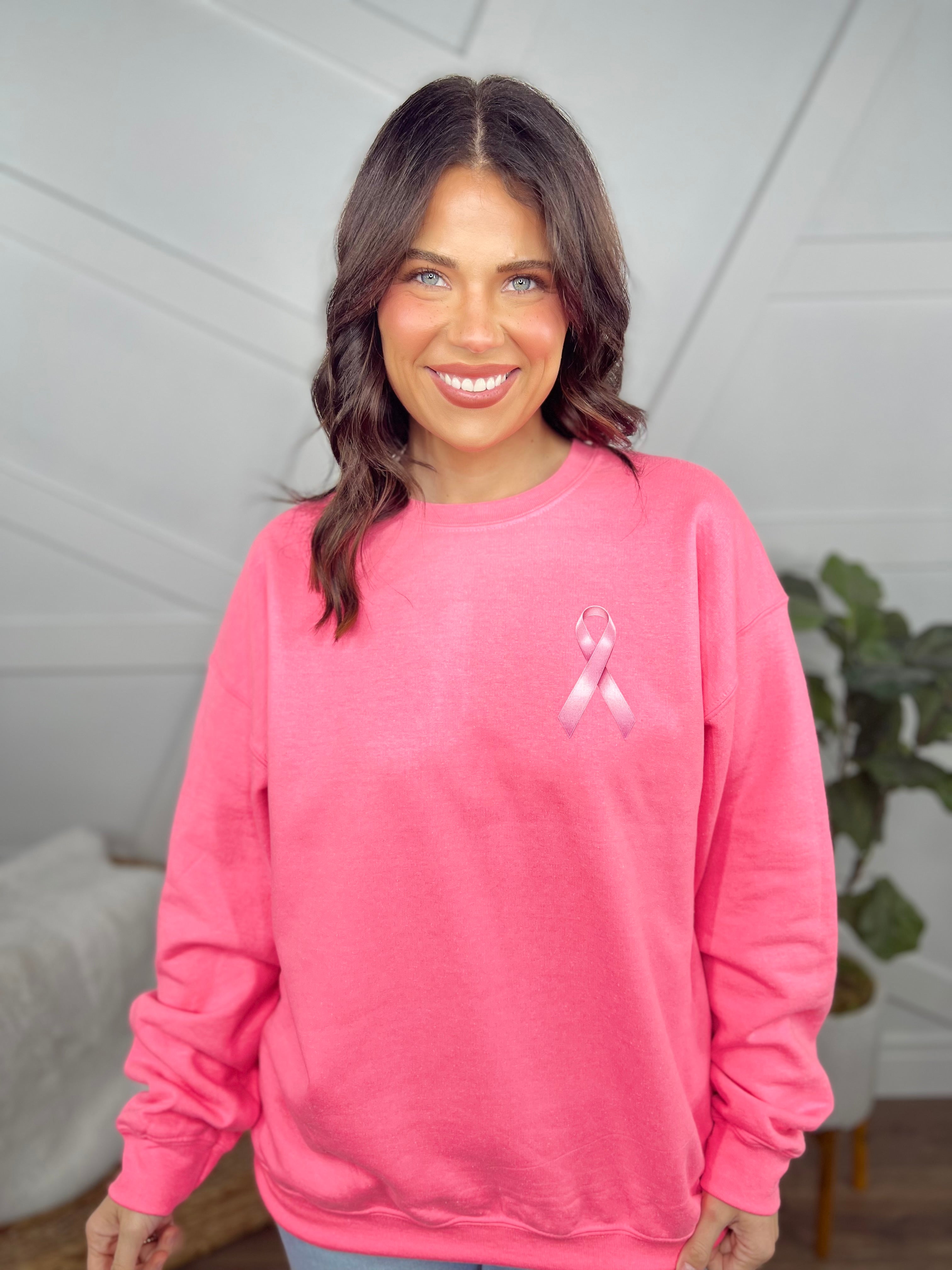 BCA Angel Wings Graphic Sweatshirt - Safety Pink-125 Sweater-Heathered Boho-Heathered Boho Boutique, Women's Fashion and Accessories in Palmetto, FL