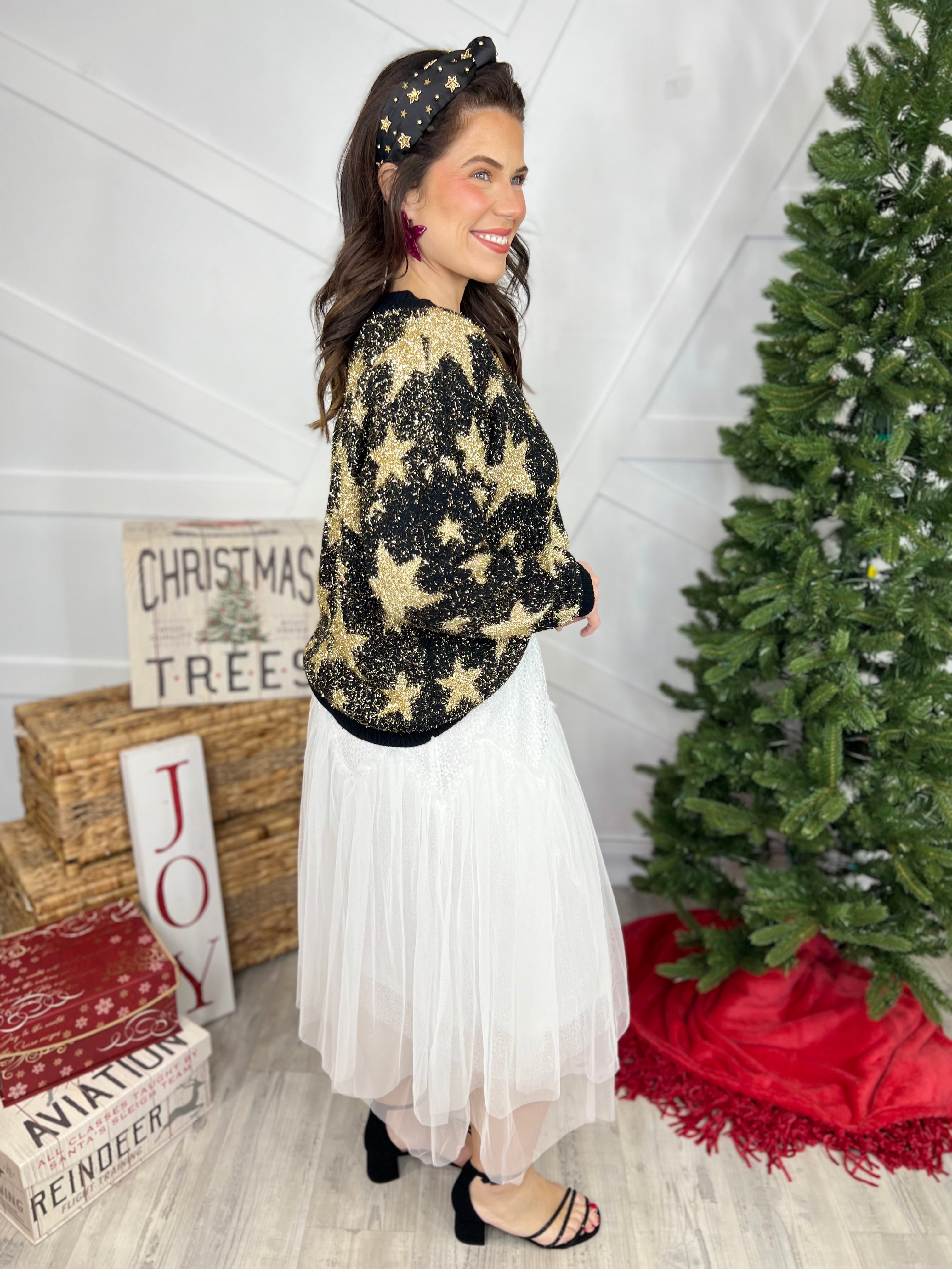 Time to Shine Star Sweater-125 Sweater-Jess Lea-Heathered Boho Boutique, Women's Fashion and Accessories in Palmetto, FL