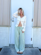 Lace Look Cardigan-220 CARDIGANS KIMONOS-WHITE BIRCH-Heathered Boho Boutique, Women's Fashion and Accessories in Palmetto, FL