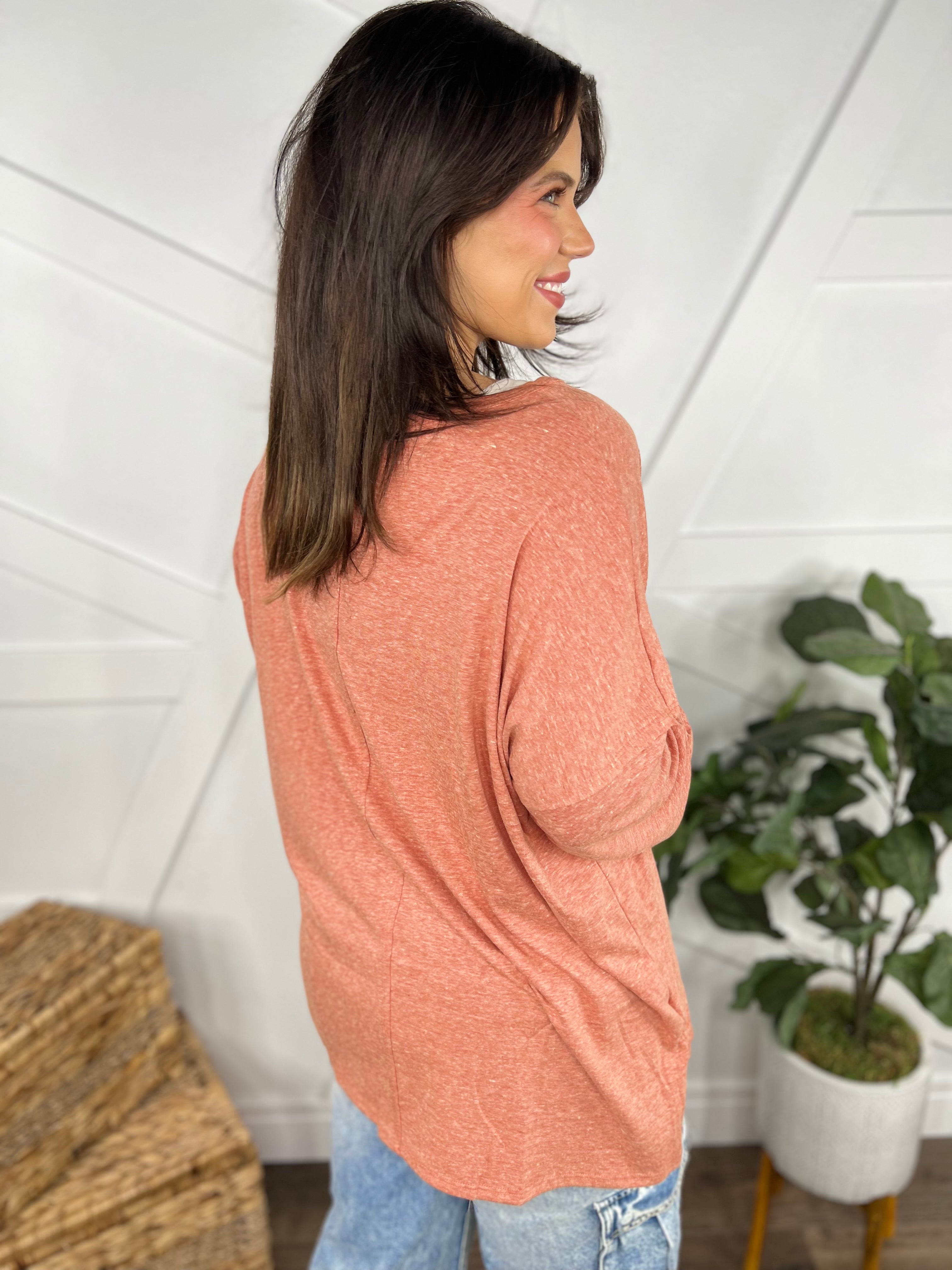 Another Day Long Sleeve Top-120 Long Sleeve Tops-Sew In Love-Heathered Boho Boutique, Women's Fashion and Accessories in Palmetto, FL