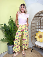 Restock: Flower Market Cropped Pants-150 PANTS-EASEL-Heathered Boho Boutique, Women's Fashion and Accessories in Palmetto, FL