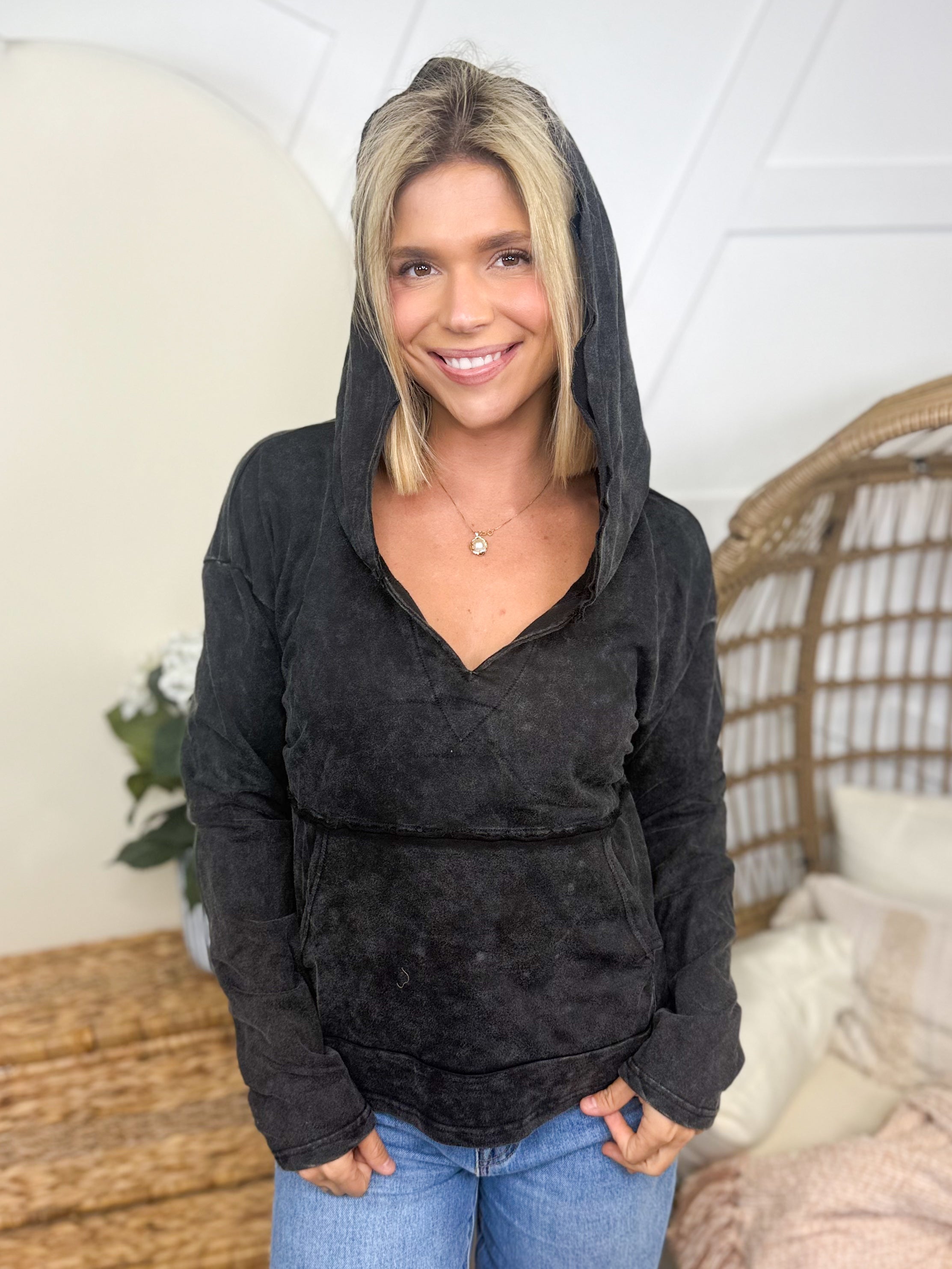 So Long Hoodie-210 Hoodies-White Birch-Heathered Boho Boutique, Women's Fashion and Accessories in Palmetto, FL