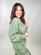 Eyelet Cardigan-220 Cardigans/ Kimonos-Oddi-Heathered Boho Boutique, Women's Fashion and Accessories in Palmetto, FL