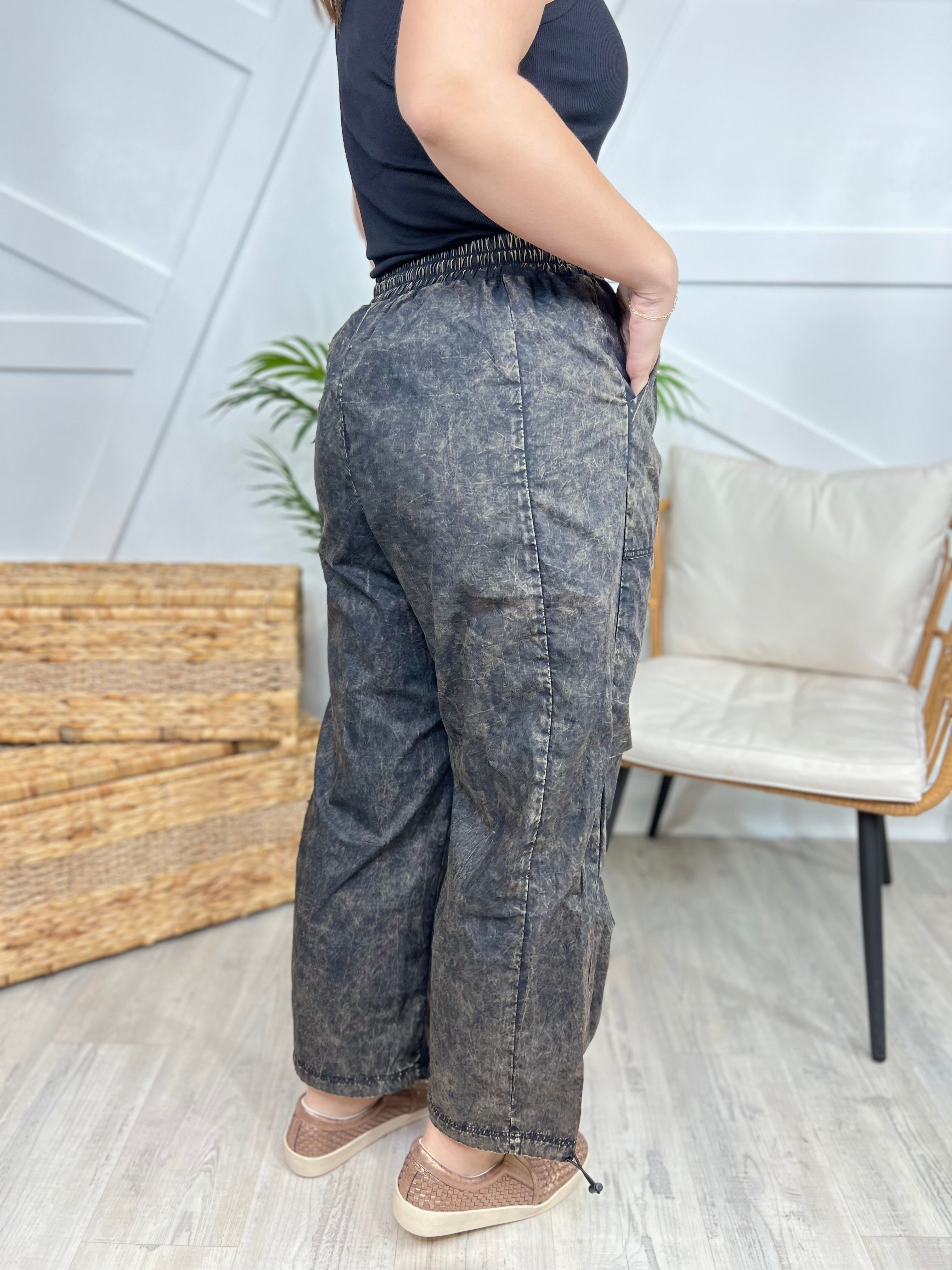 Fly Away Parachute Pants-150 PANTS-Very J-Heathered Boho Boutique, Women's Fashion and Accessories in Palmetto, FL