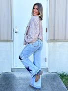 Starstruck Wide Leg Jeans By Saige-190 JEANS-SAIGE DENIM-Heathered Boho Boutique, Women's Fashion and Accessories in Palmetto, FL