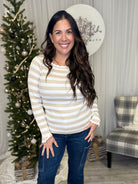 Striped Lady Long Sleeve Top-400 Takeover/Pre-Order-White Birch-Heathered Boho Boutique, Women's Fashion and Accessories in Palmetto, FL