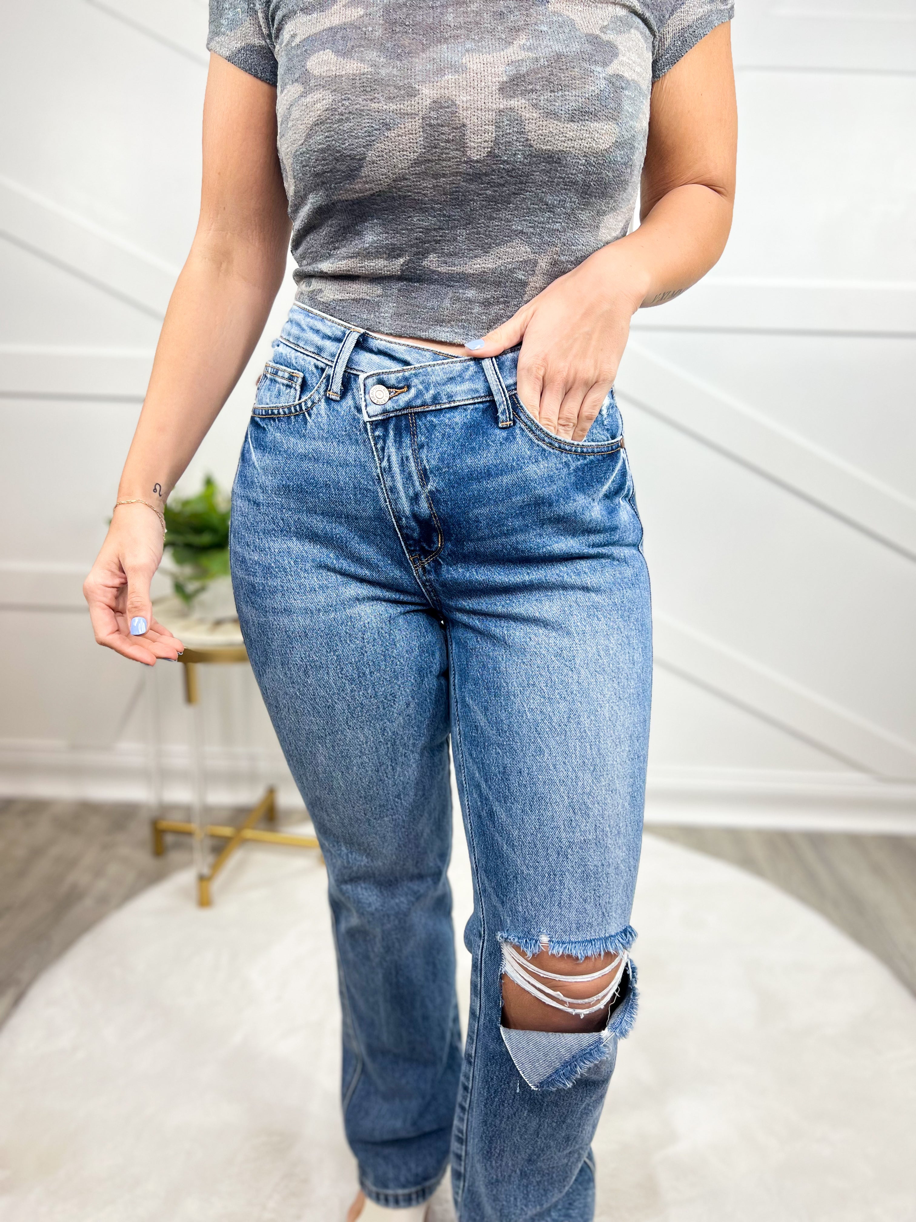 Sorcery Rigid Magic Dad Jean by Judy Blue-190 Jeans-Judy Blue-Heathered Boho Boutique, Women's Fashion and Accessories in Palmetto, FL