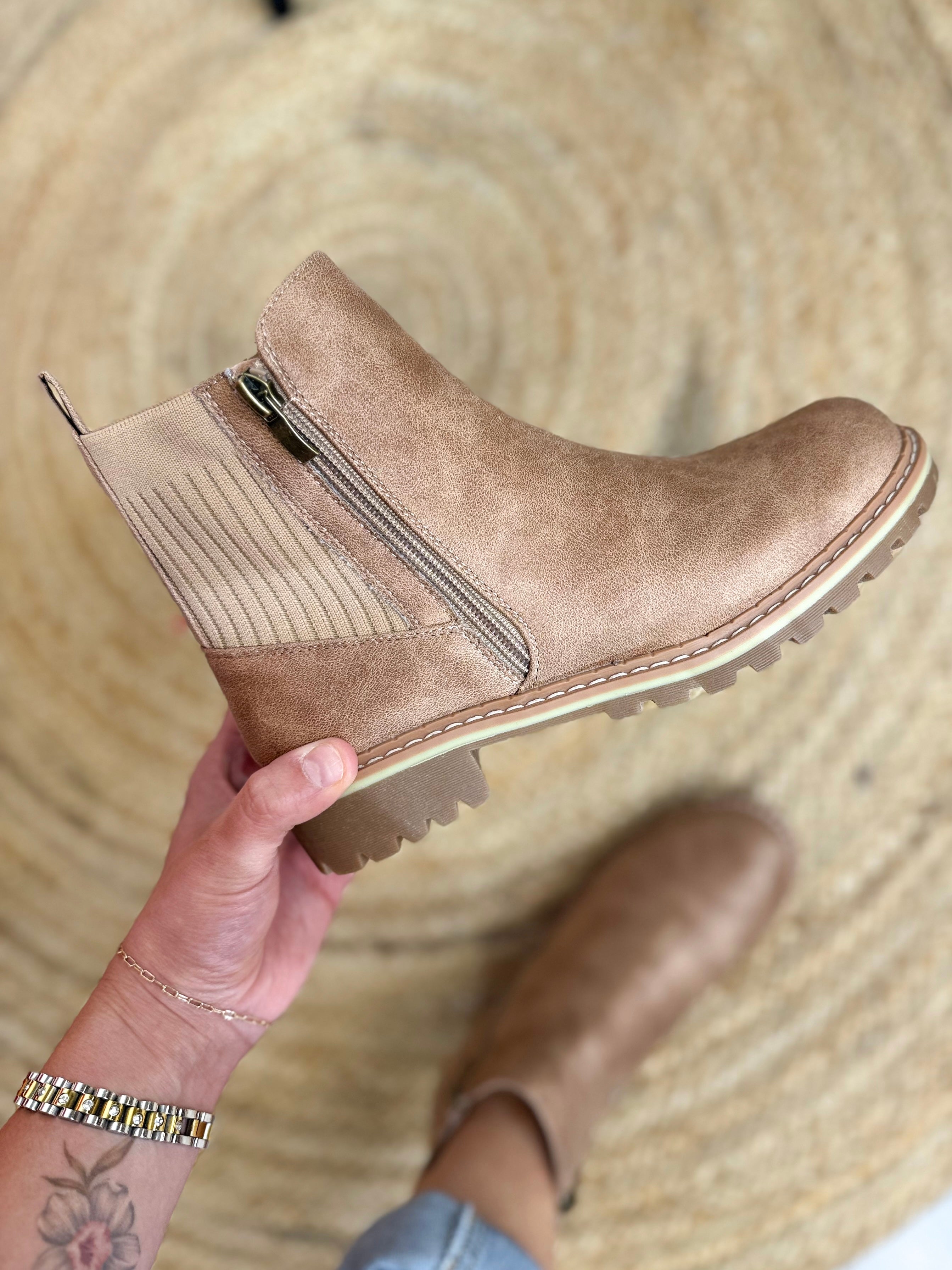 Don't Be Difficult Boots - Sand-350 SHOES-Corkys-Heathered Boho Boutique, Women's Fashion and Accessories in Palmetto, FL