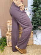 Coffee Weather Pants-150 PANTS-TRES BIEN-Heathered Boho Boutique, Women's Fashion and Accessories in Palmetto, FL