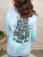 I'll Braid Water Graphic Long Sleeve-130 Graphic Tees-Heathered Boho-Heathered Boho Boutique, Women's Fashion and Accessories in Palmetto, FL