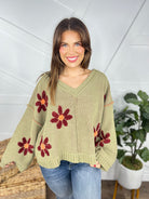 RESTOCK : Blooming Sweater-125 Sweater-Pol-Heathered Boho Boutique, Women's Fashion and Accessories in Palmetto, FL