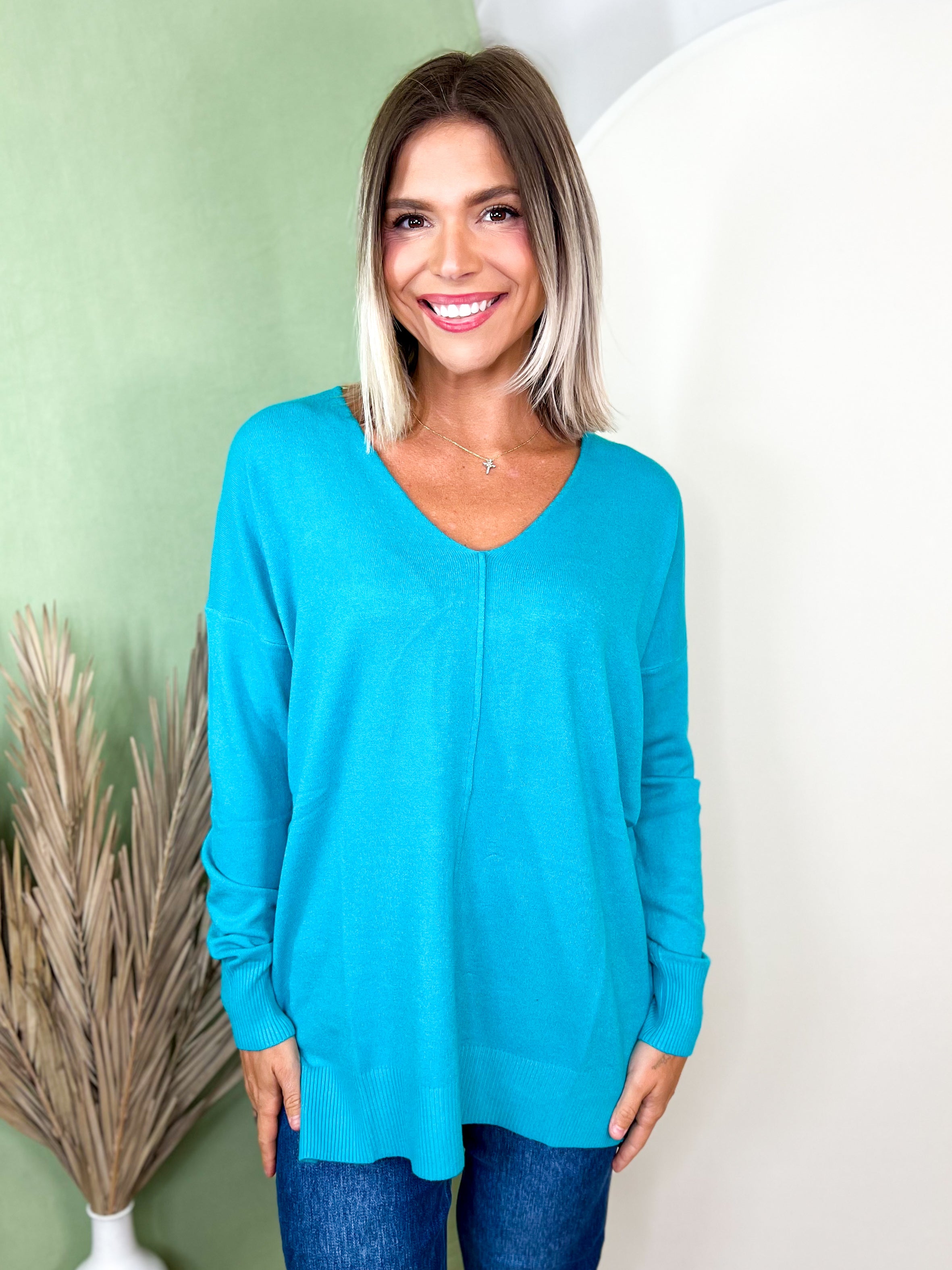 The Lola Long Sleeve Top-120 LONG SLEEVE TOPS-ZENANA-Heathered Boho Boutique, Women's Fashion and Accessories in Palmetto, FL