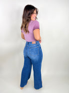 Retro TUMMY CONTROL Wide Legs by Judy Blue-190 Jeans-Judy Blue-Heathered Boho Boutique, Women's Fashion and Accessories in Palmetto, FL