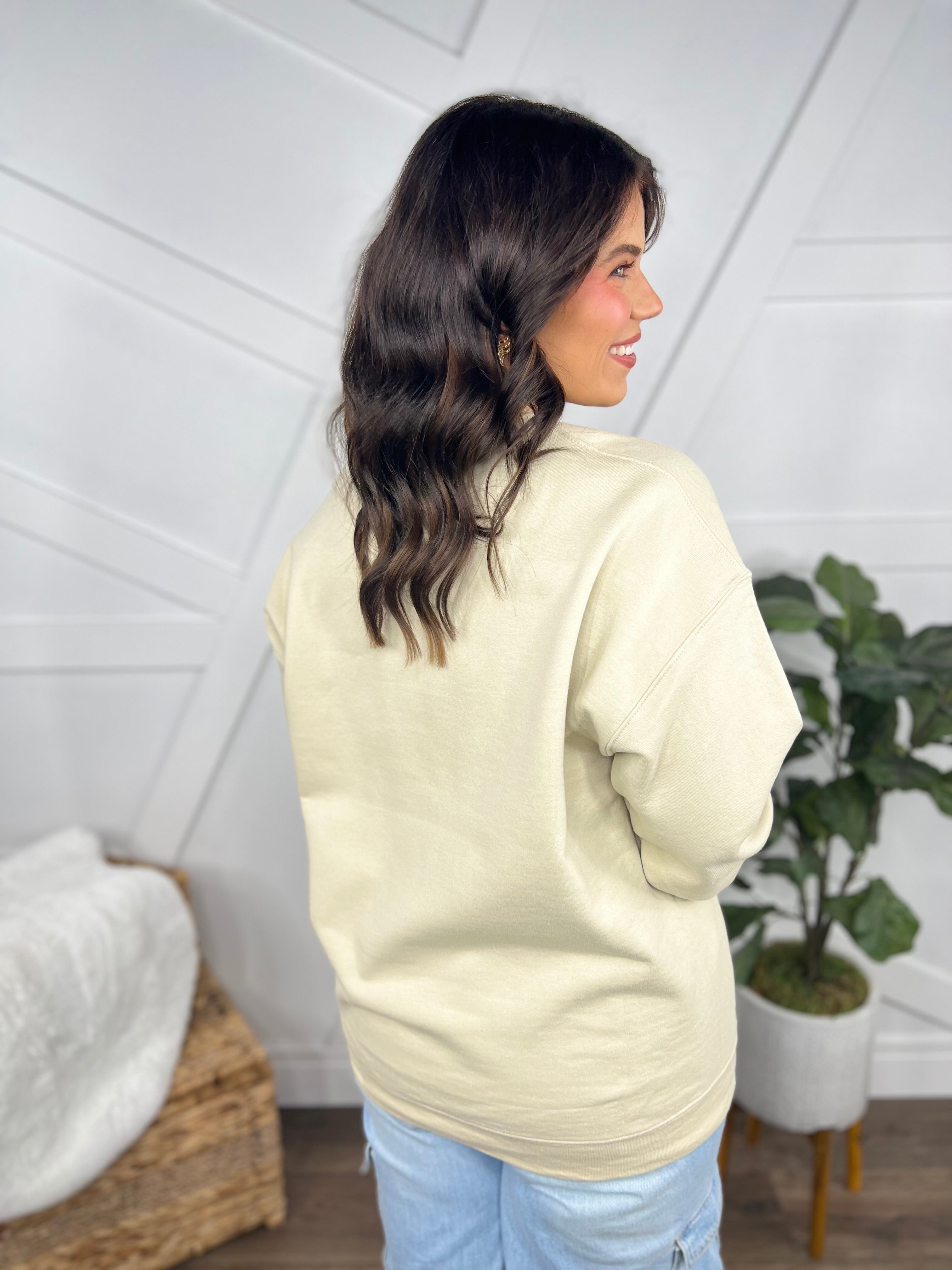 Snuggle Season Graphic Sweatshirt-125 Sweater-Heathered Boho-Heathered Boho Boutique, Women's Fashion and Accessories in Palmetto, FL