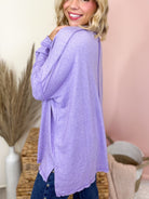 Chit Chat Top-120 LONG SLEEVE TOPS-ZENANA-Heathered Boho Boutique, Women's Fashion and Accessories in Palmetto, FL