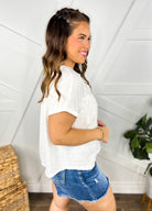 Perfect Day Blouse-110 Short Sleeve Top-Very J-Heathered Boho Boutique, Women's Fashion and Accessories in Palmetto, FL