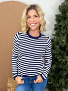 Stay In Line Top-120 Long Sleeve Tops-Cielo-Heathered Boho Boutique, Women's Fashion and Accessories in Palmetto, FL