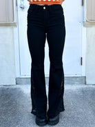 After Midnight Lace Flare Jeans - Regular-190 JEANS-JUDY BLUE-Heathered Boho Boutique, Women's Fashion and Accessories in Palmetto, FL