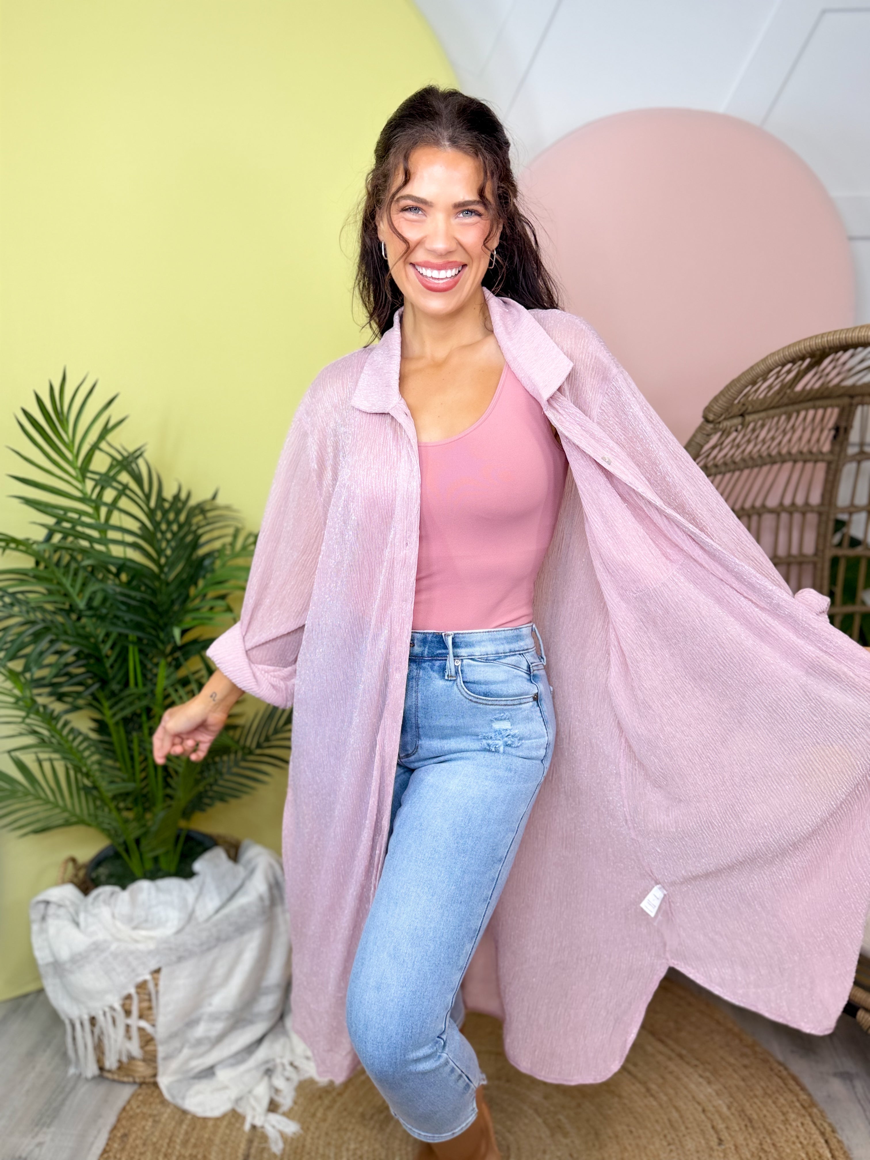 Sea Glass Duster Cardigan-220 CARDIGANS KIMONOS-SEW IN LOVE-Heathered Boho Boutique, Women's Fashion and Accessories in Palmetto, FL