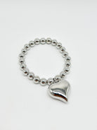 Puff Heart Stretch Bracelet-310 Jewelry-JOSEPH ANTHONY NY, INC.-Heathered Boho Boutique, Women's Fashion and Accessories in Palmetto, FL