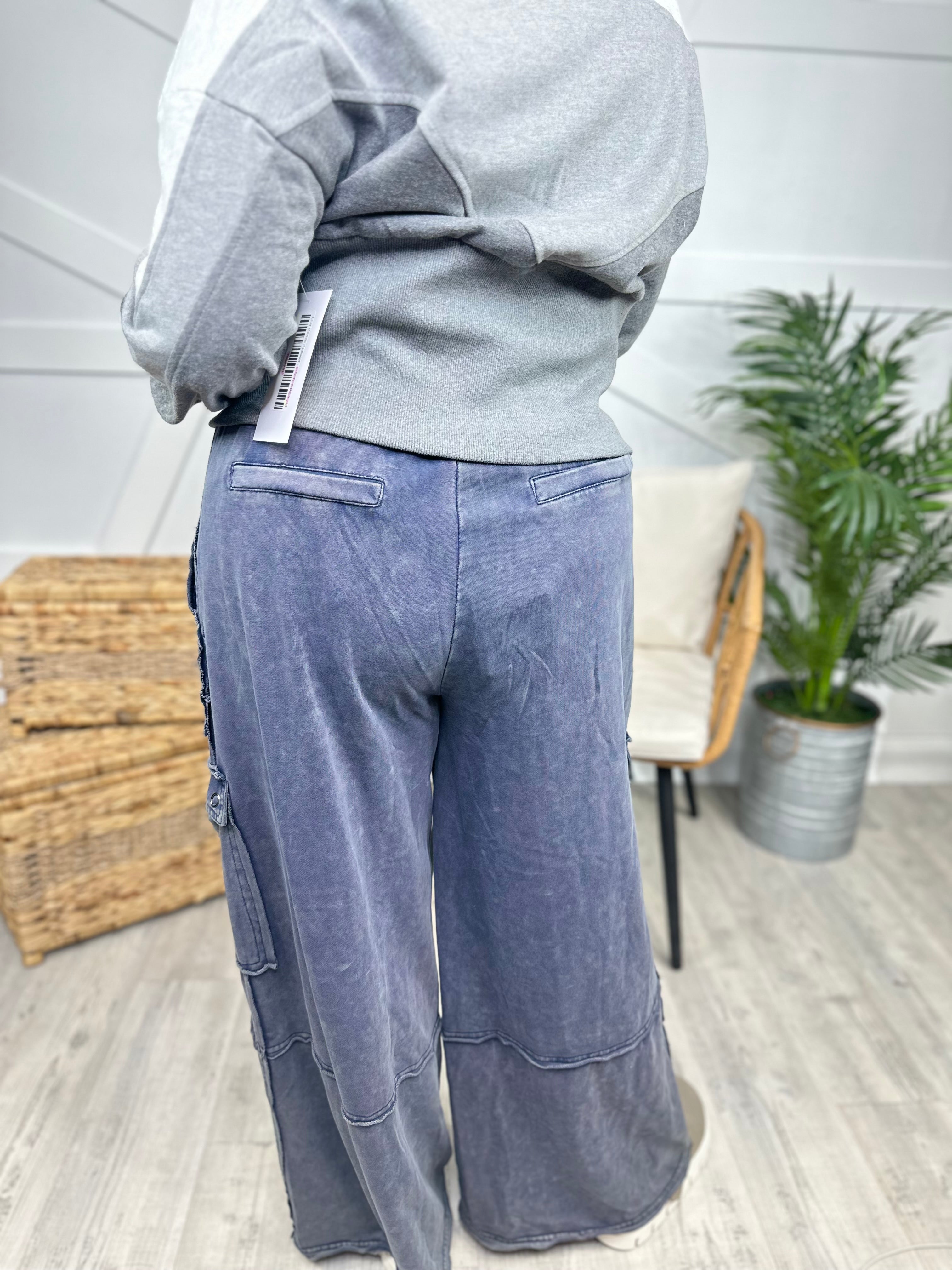 On a Dime Cargo Pants-150 PANTS-Davi & Dani-Heathered Boho Boutique, Women's Fashion and Accessories in Palmetto, FL