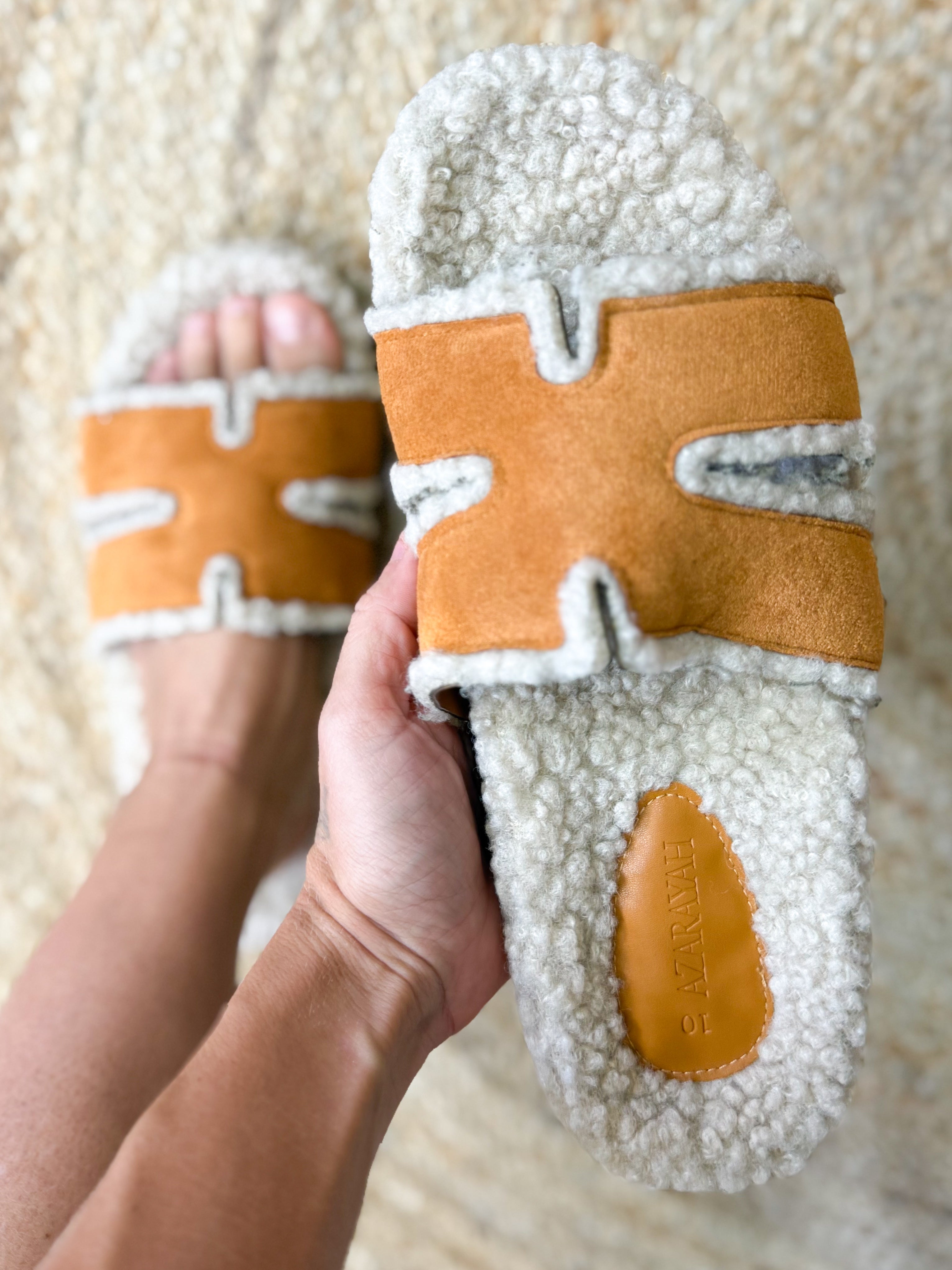 Black Friday: Harvest Slippers - Camel-350 SHOES-Azarayah-Heathered Boho Boutique, Women's Fashion and Accessories in Palmetto, FL