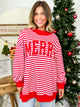 Feeling Merry Sweatshirt-125 SWEATER-Heathered Boho-Heathered Boho Boutique, Women's Fashion and Accessories in Palmetto, FL