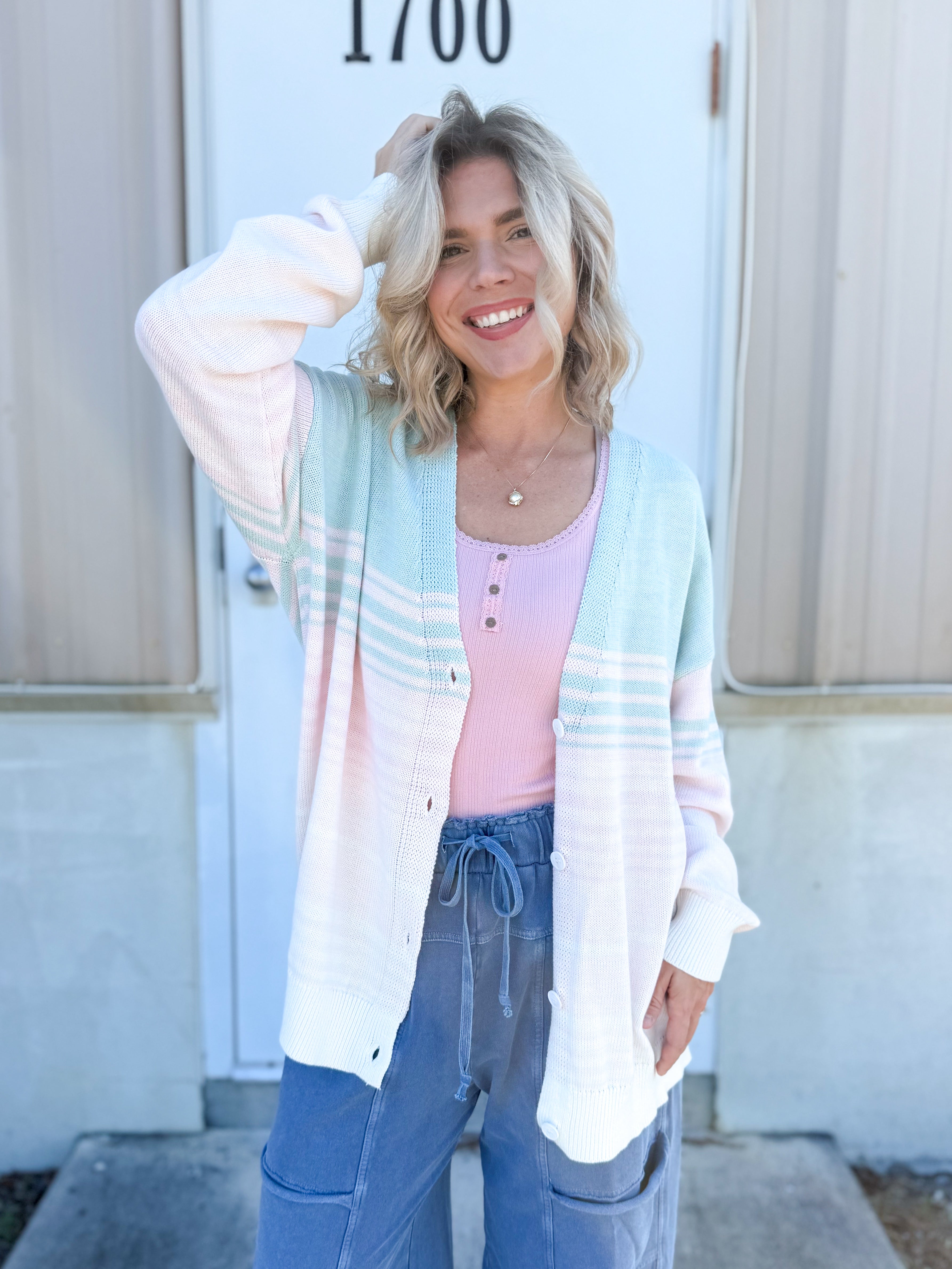 Gracious Cardigan-220 CARDIGANS KIMONOS-WHITE BIRCH-Heathered Boho Boutique, Women's Fashion and Accessories in Palmetto, FL