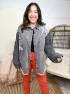 Restock: Take Me Downtown Shacket-200 JACKETS/SHACKETS-POL-Heathered Boho Boutique, Women's Fashion and Accessories in Palmetto, FL