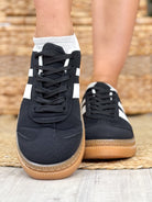 Black Friday: Spirit Week Sneakers - Black and White-350 SHOES-Air Rider-Heathered Boho Boutique, Women's Fashion and Accessories in Palmetto, FL