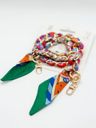 Silk Scarf Phone Holder Crossbody-340 Other Accessories-Queens Designs-Heathered Boho Boutique, Women's Fashion and Accessories in Palmetto, FL