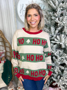 Ho Ho Sweater-125 SWEATER-J.NNA-Heathered Boho Boutique, Women's Fashion and Accessories in Palmetto, FL