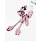 Soft Textured Flower Detailed Scrunchie Set-340 Other Accessories-Love and Repeat-Heathered Boho Boutique, Women's Fashion and Accessories in Palmetto, FL