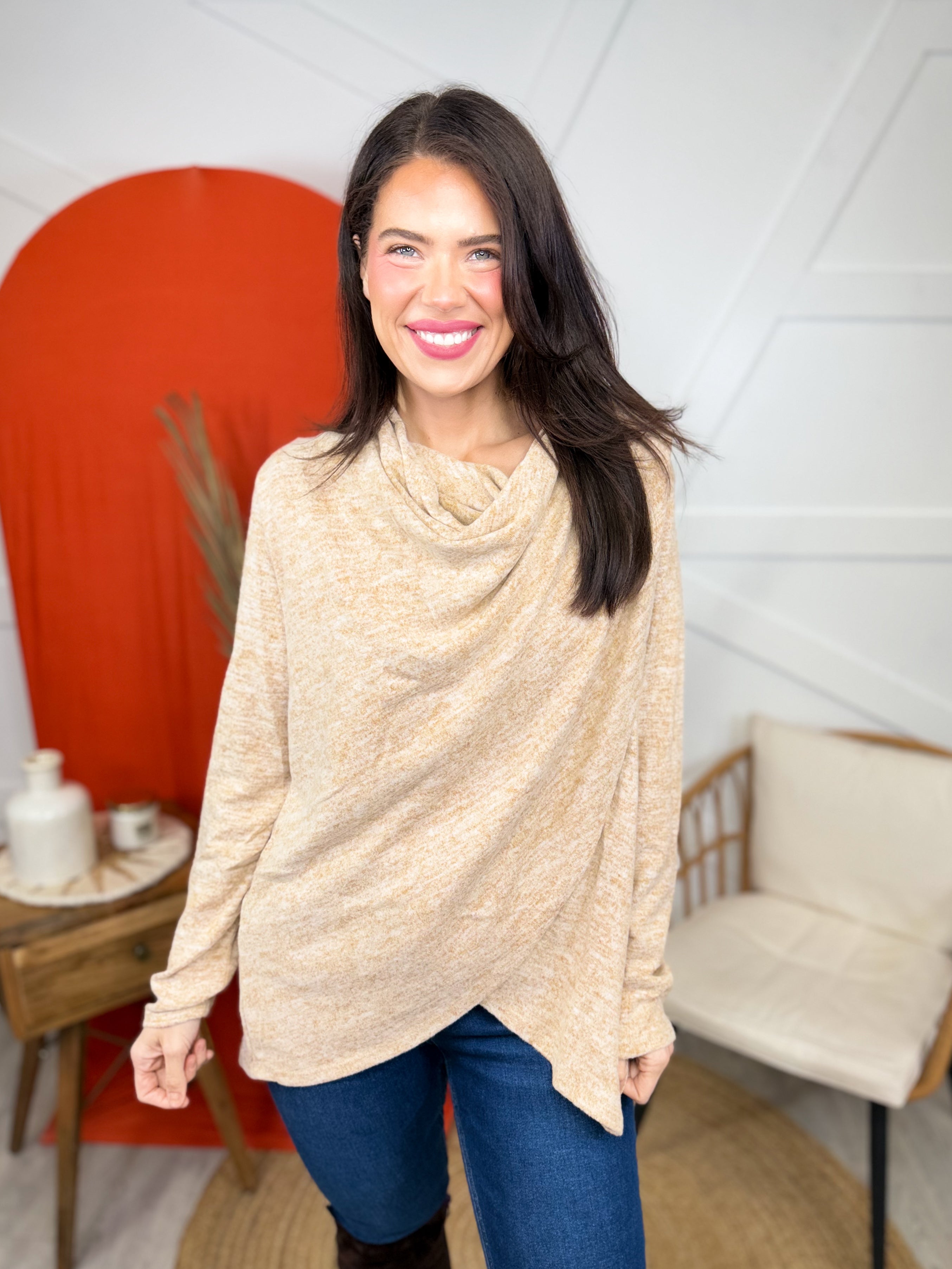 Journey Long Sleeve Top-120 LONG SLEEVE TOPS-DEAR SCARLETT-Heathered Boho Boutique, Women's Fashion and Accessories in Palmetto, FL