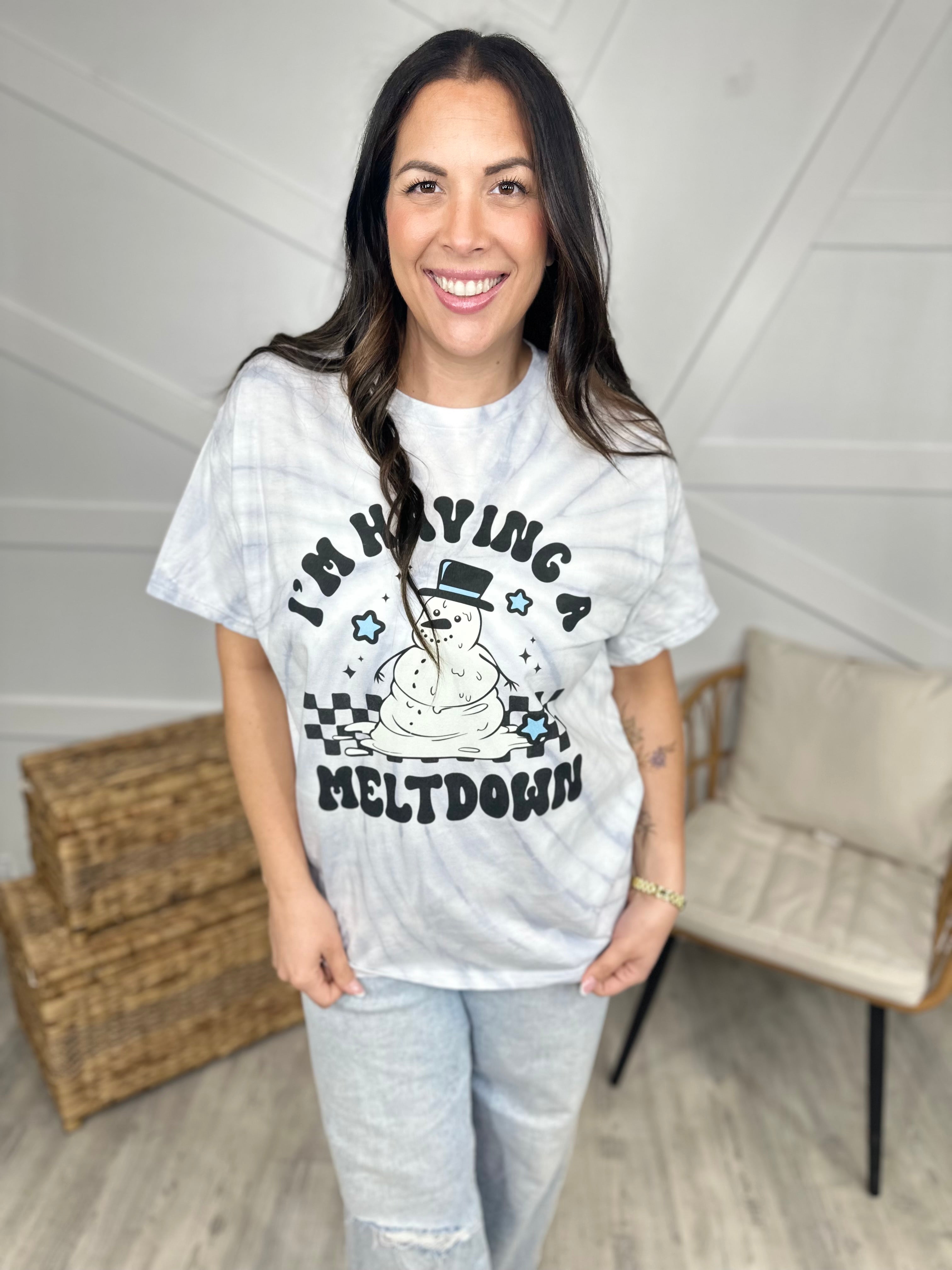 I'm Having a Meltdown Graphic Tee-130 Graphic Tees-Heathered Boho-Heathered Boho Boutique, Women's Fashion and Accessories in Palmetto, FL