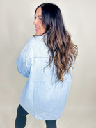 Parent Trap Denim Shirt Dress-120 Long Sleeve Tops-Risen Jeans-Heathered Boho Boutique, Women's Fashion and Accessories in Palmetto, FL