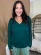 The Better Than Basic V-Neck Top-120 LONG SLEEVE TOPS-ZENANA-Heathered Boho Boutique, Women's Fashion and Accessories in Palmetto, FL