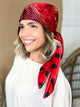 Dots & Chain Pattern Luxe Satin Head Scarf-340 Other Accessories-Heathered Boho-Heathered Boho Boutique, Women's Fashion and Accessories in Palmetto, FL