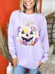 Patchwork Pumpkin Graphic Long Sleeve-130 Graphic Tees-Heathered Boho-Heathered Boho Boutique, Women's Fashion and Accessories in Palmetto, FL