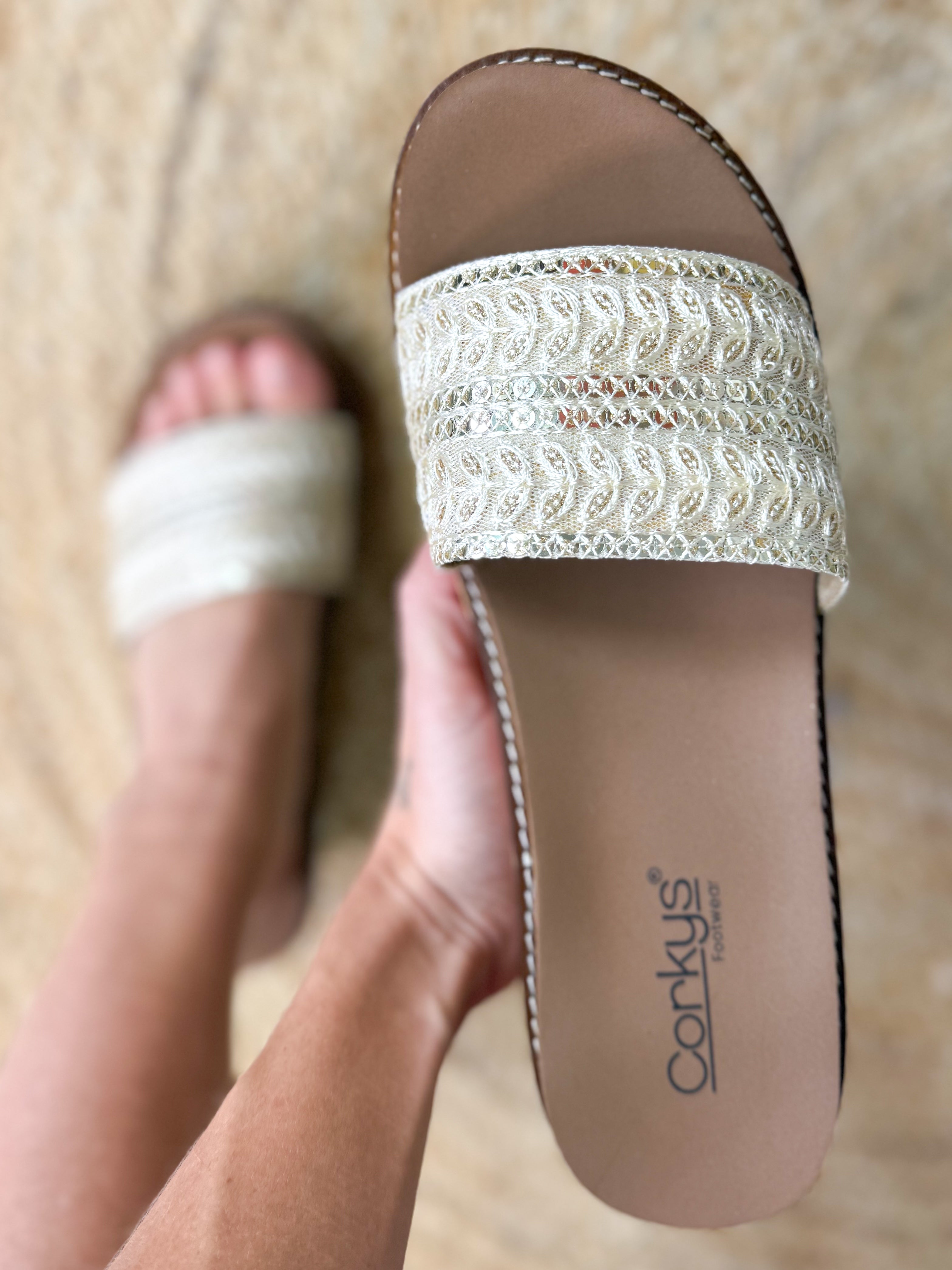 Wanderlust Wedges - Ivory-350 Shoes-Corkys-Heathered Boho Boutique, Women's Fashion and Accessories in Palmetto, FL