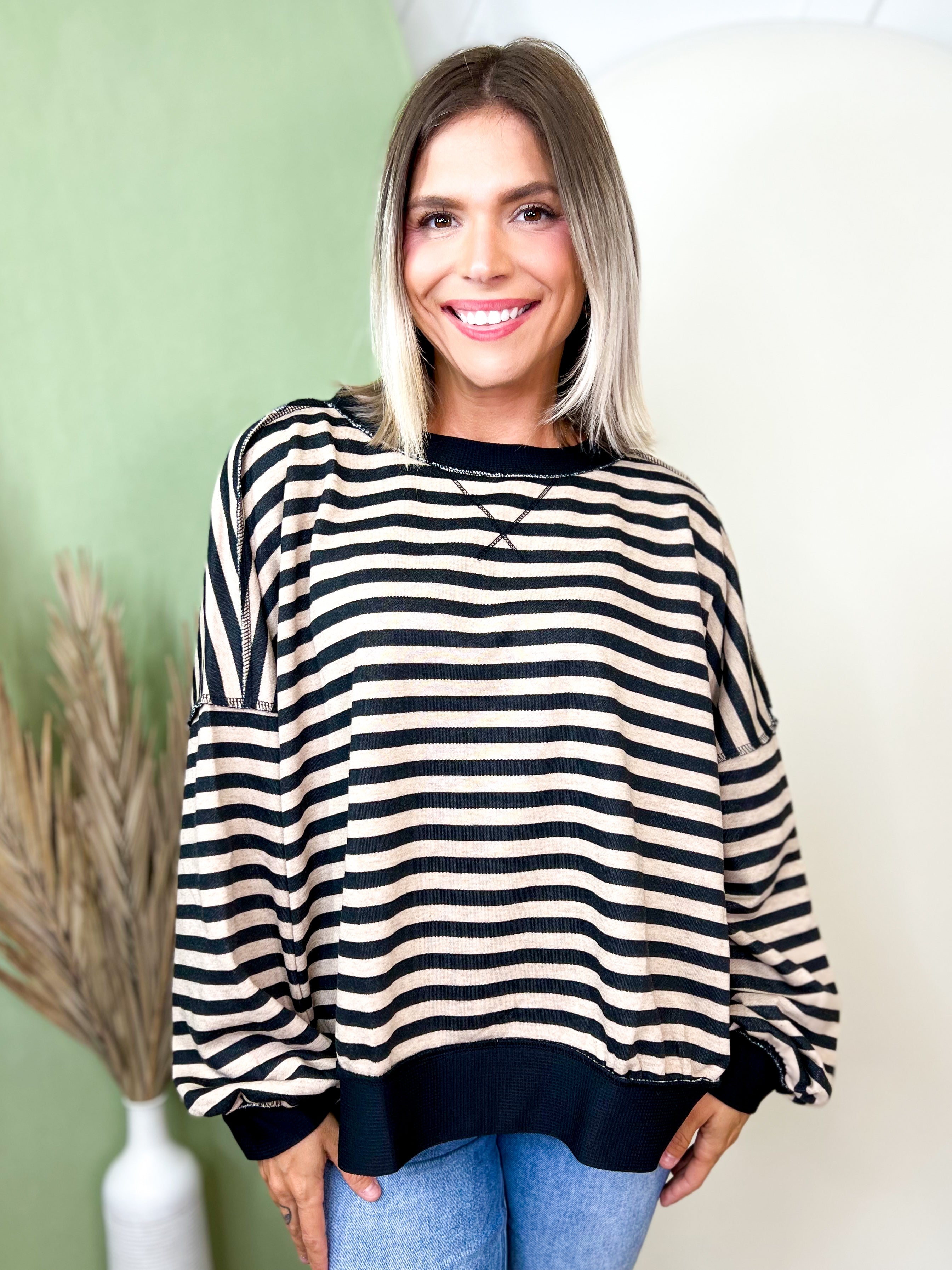 Fireside Stripe Pullover-120 LONG SLEEVE TOPS-HEIMISH-Heathered Boho Boutique, Women's Fashion and Accessories in Palmetto, FL
