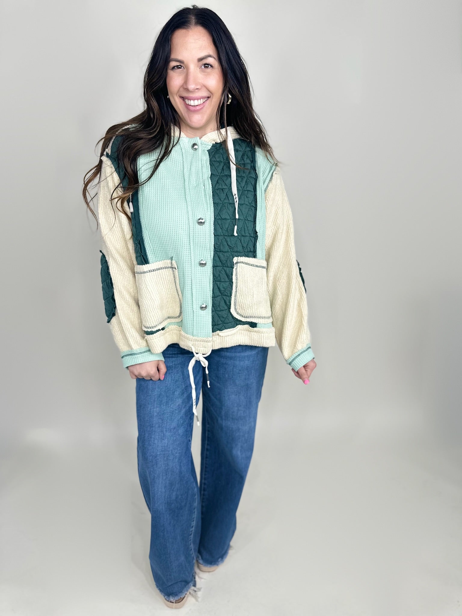 Restock: Down Bad Button Up Jacket-200 Jackets/Shackets-Pol-Heathered Boho Boutique, Women's Fashion and Accessories in Palmetto, FL