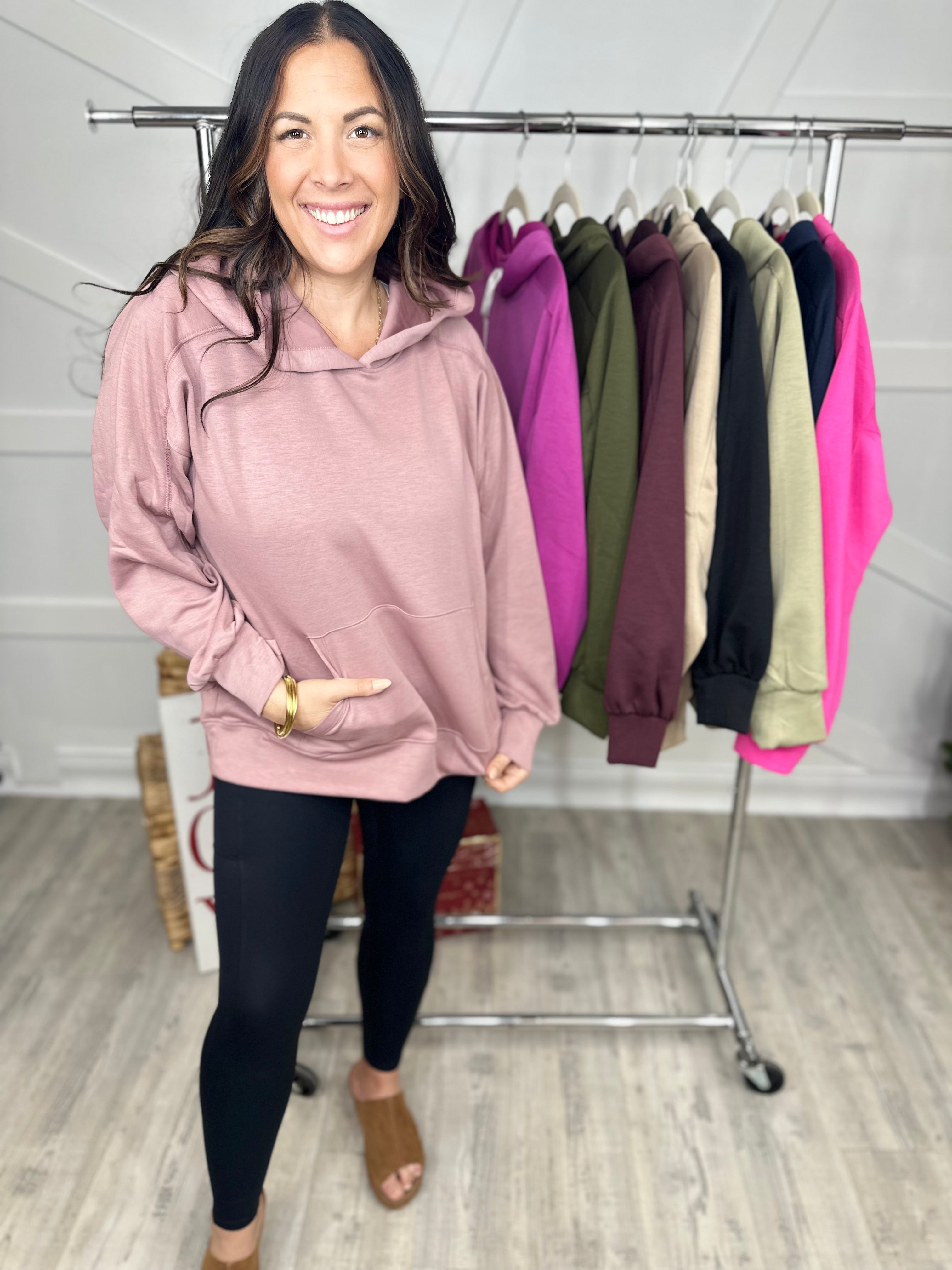 Seaside Sweatshirt - Mauve-210 Hoodies-DEAR SCARLETT-Heathered Boho Boutique, Women's Fashion and Accessories in Palmetto, FL