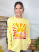 Chenille Sunrise Graphic Long Sleeve-130 Graphic Tees-Heathered Boho-Heathered Boho Boutique, Women's Fashion and Accessories in Palmetto, FL