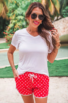 PREORDER : Red Polka Dot Everyday Shorts-400 Takeover/Pre-Order-Jess Lea-Heathered Boho Boutique, Women's Fashion and Accessories in Palmetto, FL