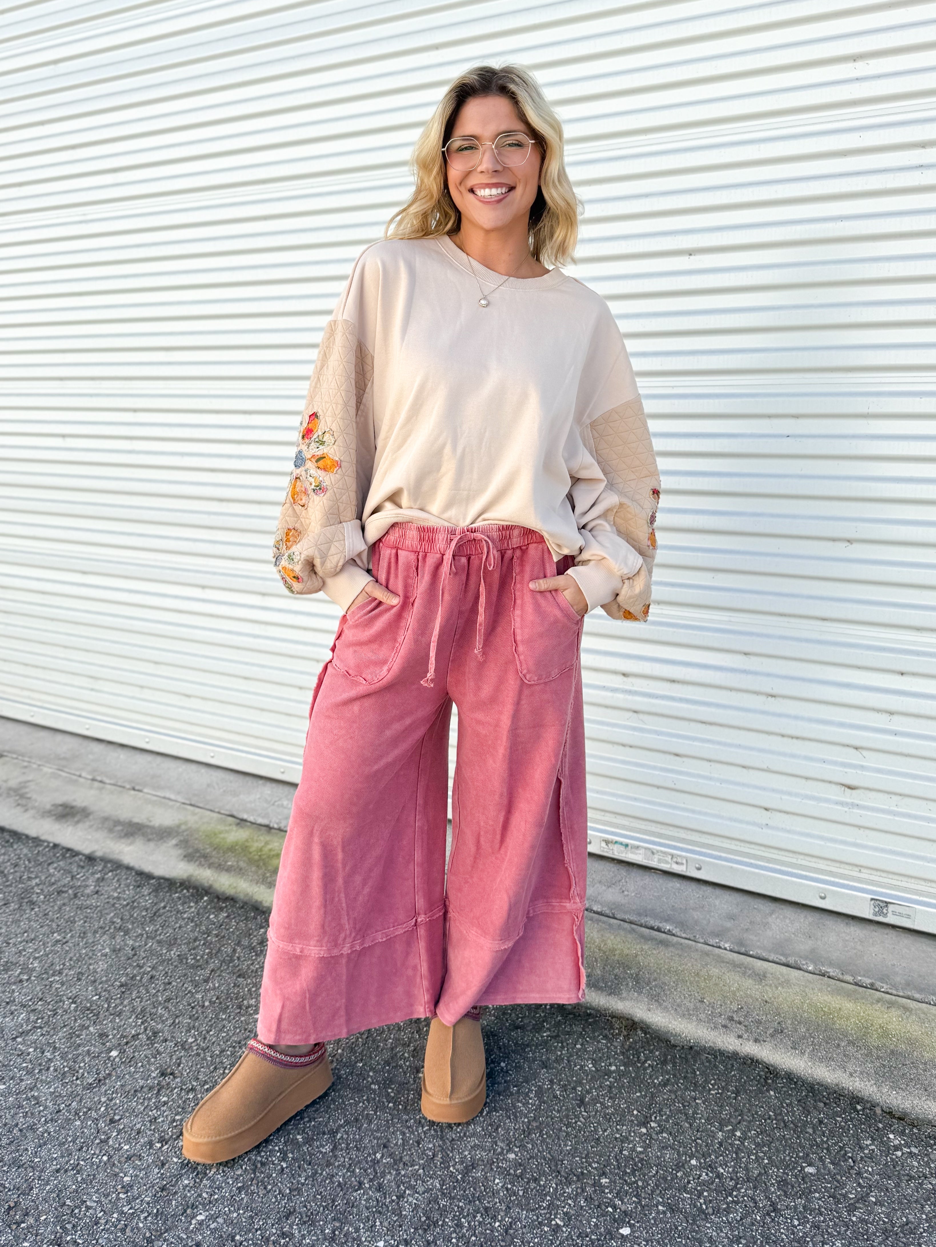 Restock : Party Time Palazzo Pants-150 PANTS-Easel-Heathered Boho Boutique, Women's Fashion and Accessories in Palmetto, FL