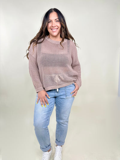 Real One Sweater-125 Sweater-White Birch-Heathered Boho Boutique, Women's Fashion and Accessories in Palmetto, FL