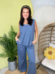 Salt Air Slub Set-240 ACTIVEWEAR/SETS-RAE MODE-Heathered Boho Boutique, Women's Fashion and Accessories in Palmetto, FL