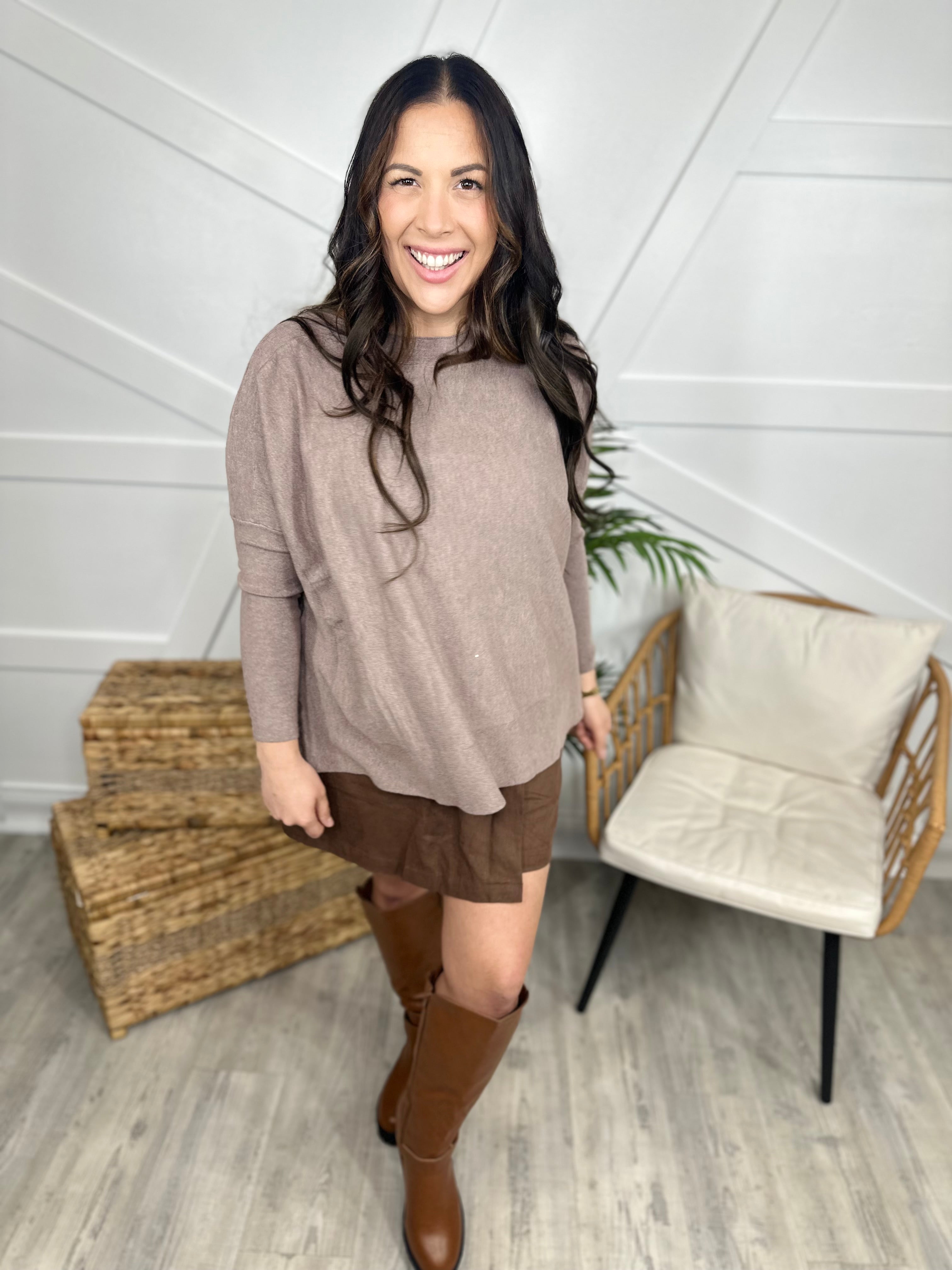 Content Top-120 Long Sleeve Tops-Davi & Dani-Heathered Boho Boutique, Women's Fashion and Accessories in Palmetto, FL